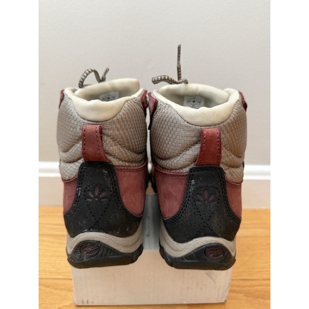OBOZ Womens Burgundy Sapphire B-Dry Mid Waterproof Hiking Boot Sz 7‎ Gorpcore - Picture 9 of 13